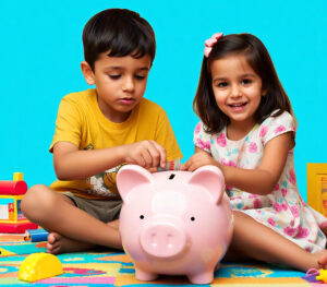 Children Saving Money