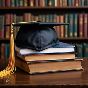 College Cap and Books