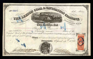 Lehigh Coal Stock Certificate