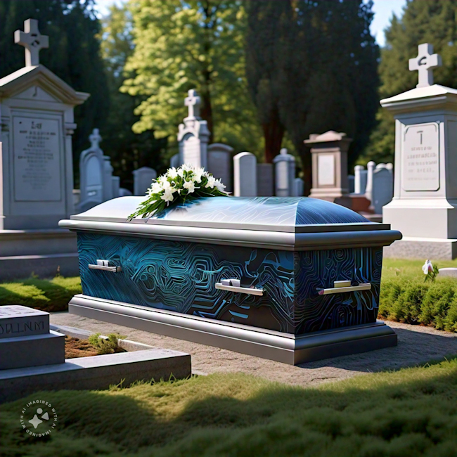 casket at gravesite