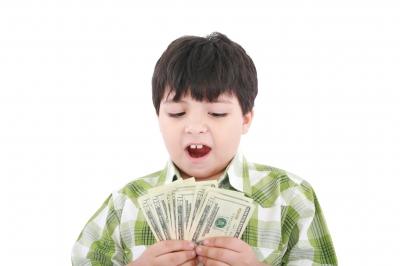 "Smiling Boy Counting Money" by David Castillo Dominici
