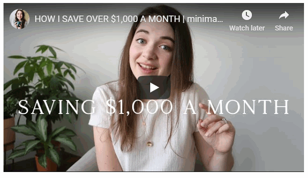 Saving $1000 a month