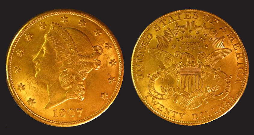 1907 $20 Gold Coin